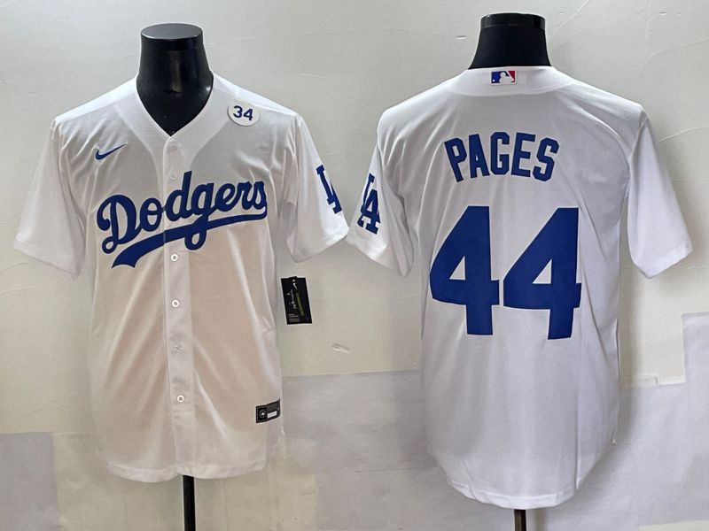Men 2025 Los Angeles Angels #44 Pages White Game Nike MLB Jersey style 11